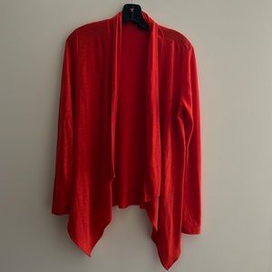 Banana Republic soft draping cardigan. Tomato red. Size small